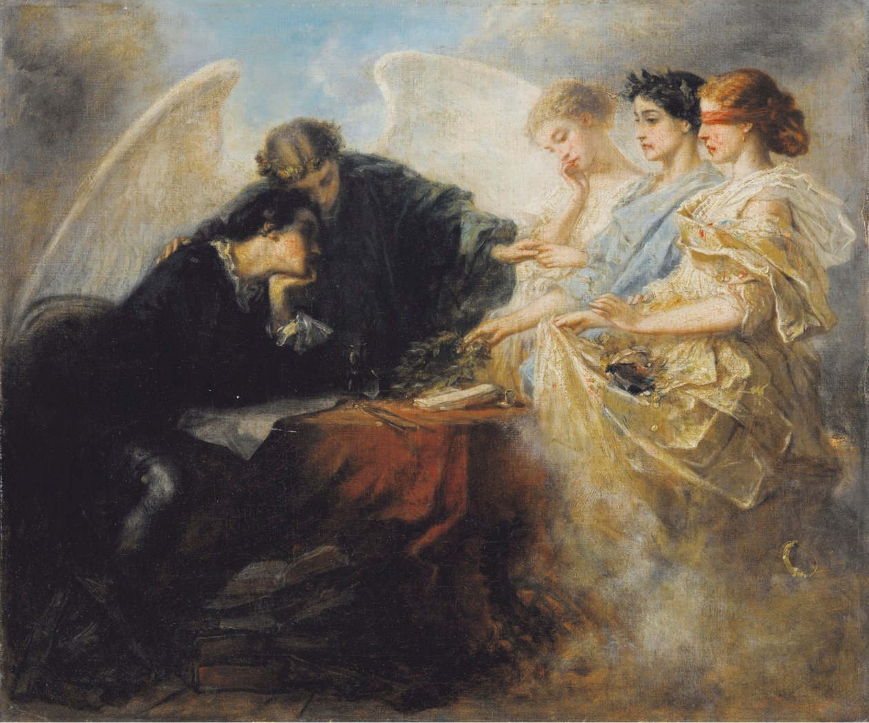 Young Man at the Crossroads by Charles Edouard de Beaumont