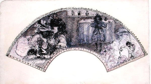 Fan design (Le Boudoir) by Charles Edward Conder
