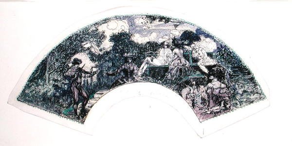 Fan design by Charles Edward Conder