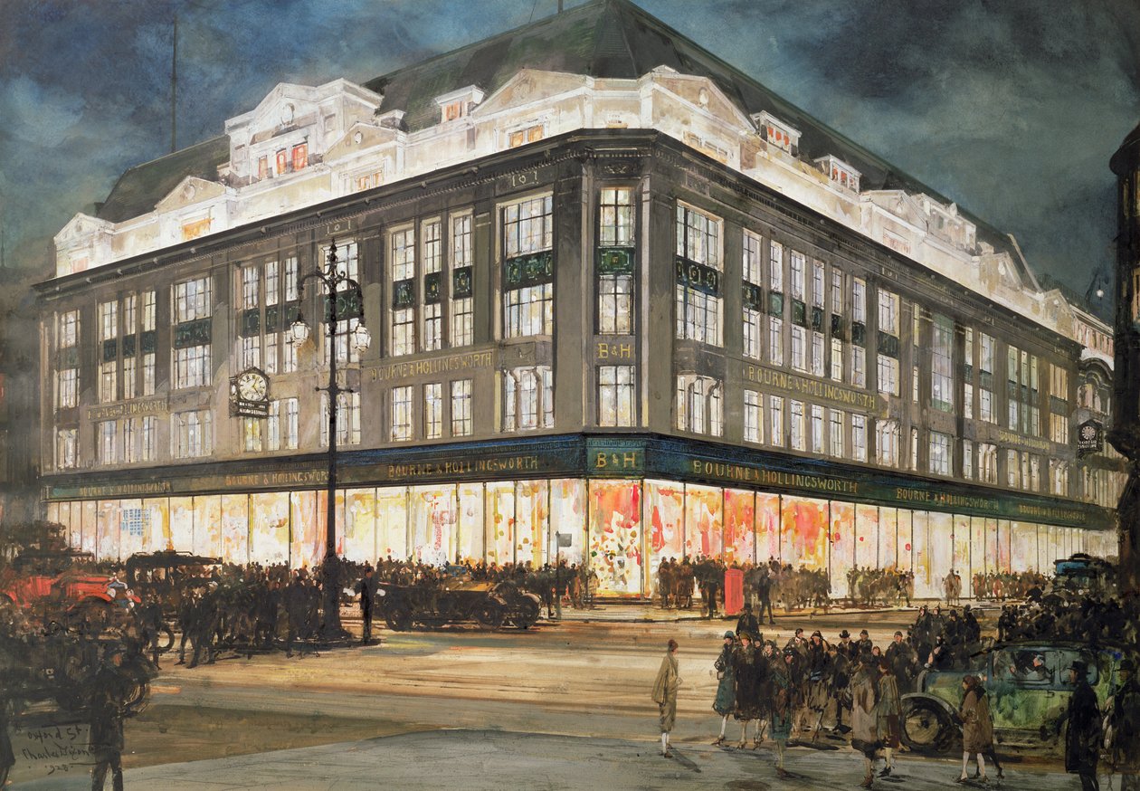 The New Building, Bourne and Hollingsworth, Oxford Street by Charles Edward Dixon