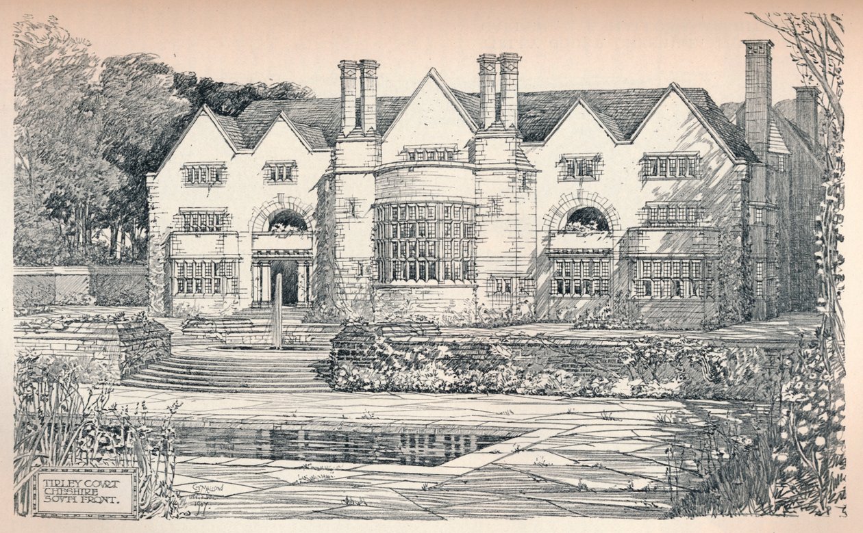 Tirley Court, Cheshire: South Front by Charles Edward Mallows