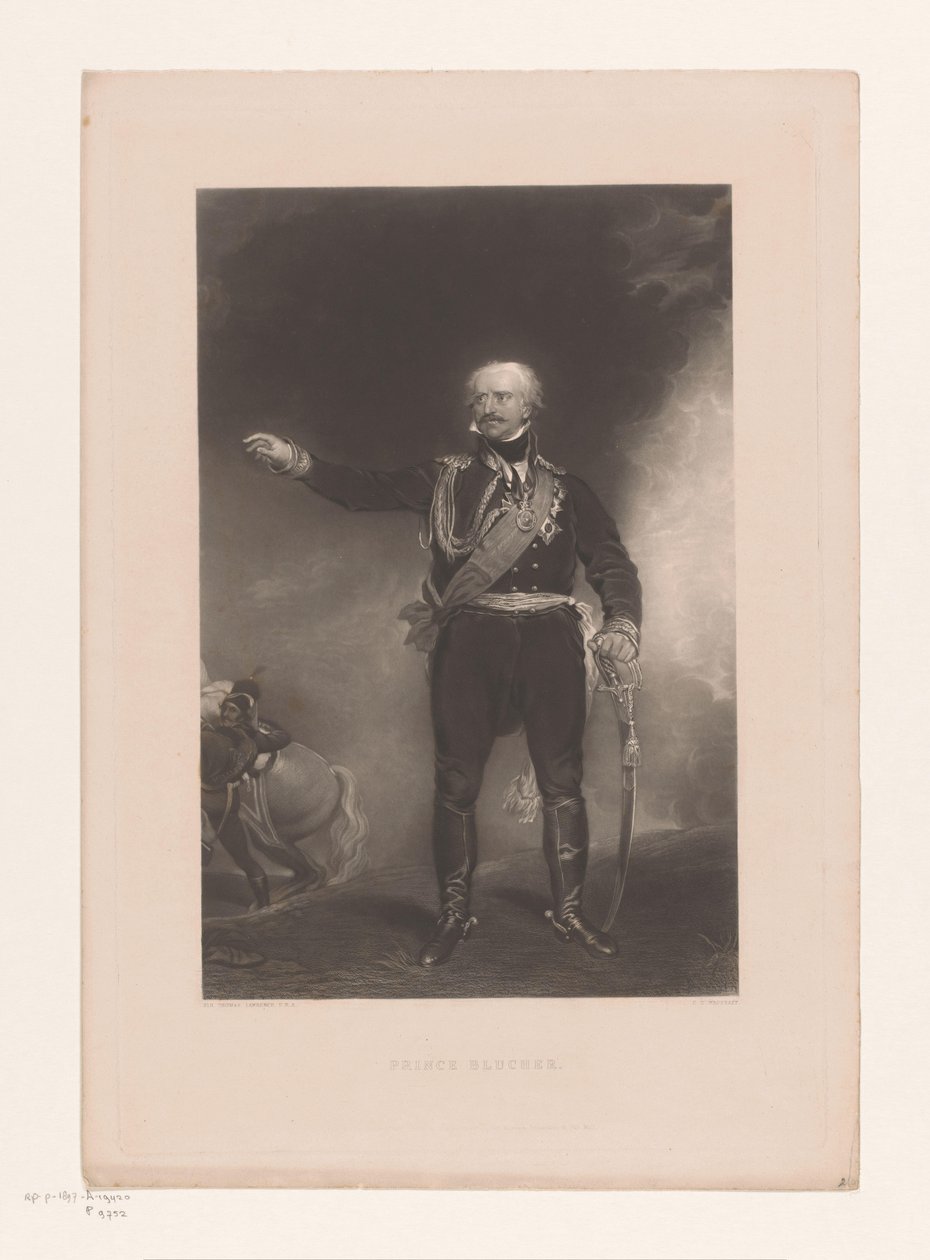 Portrait of Gebhard Leberecht von Blücher by Charles Edward Wagstaff