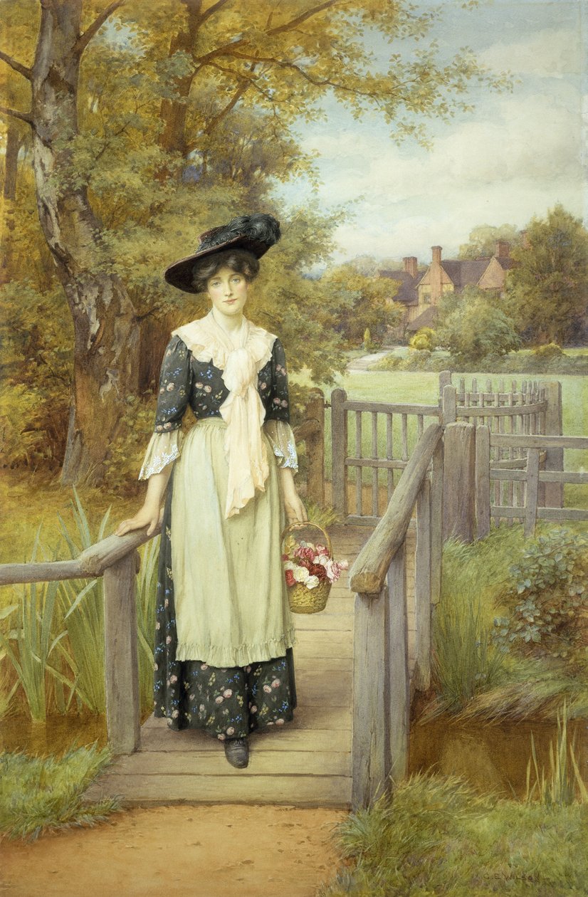A Country Beauty by Charles Edward Wilson
