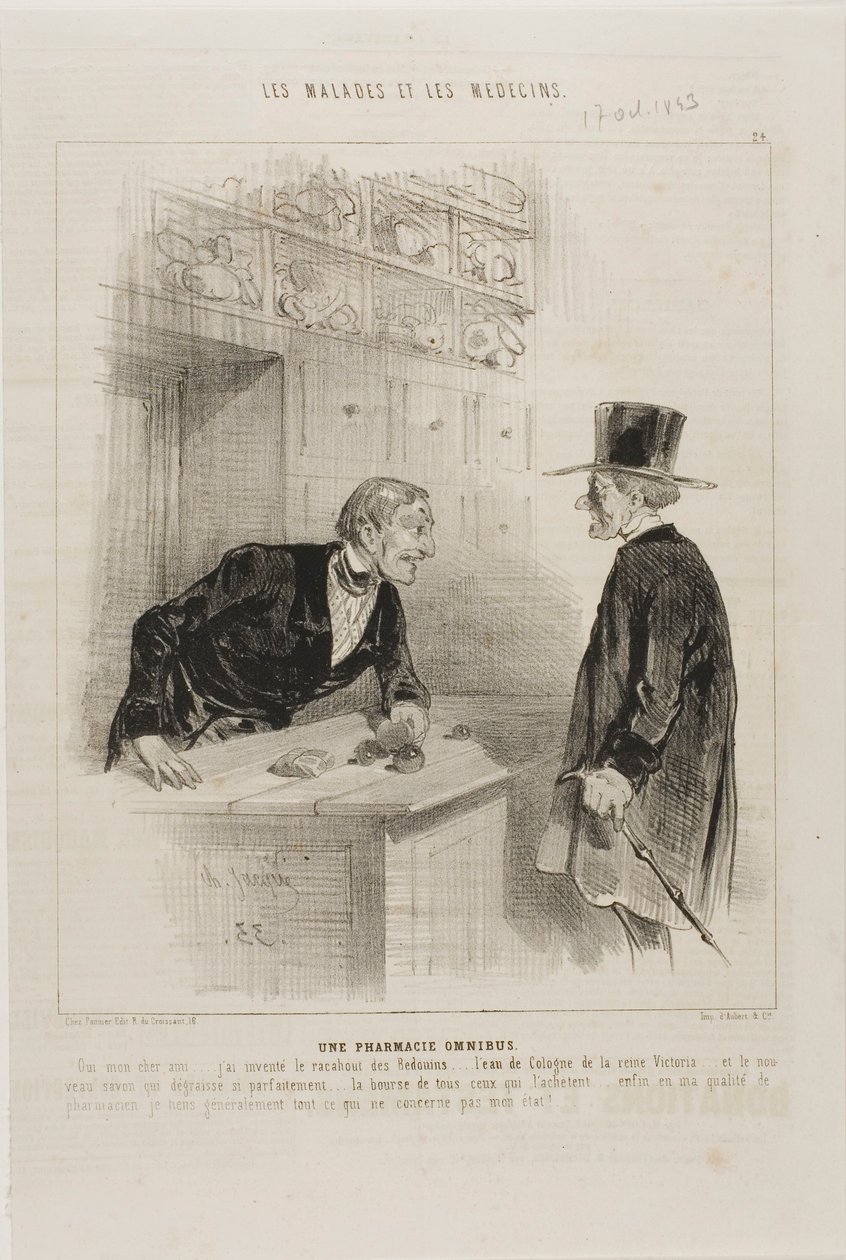 A Pharmacy for Every Need (Plate 24) by Charles Emile Jacque