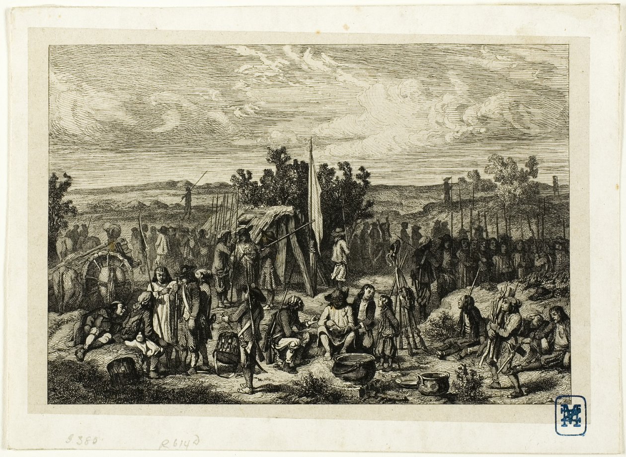 A Royalist Encampment by Charles Emile Jacque