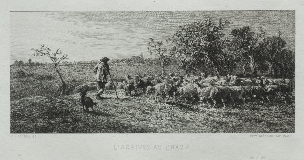 Arriving at the Field by Charles Emile Jacque