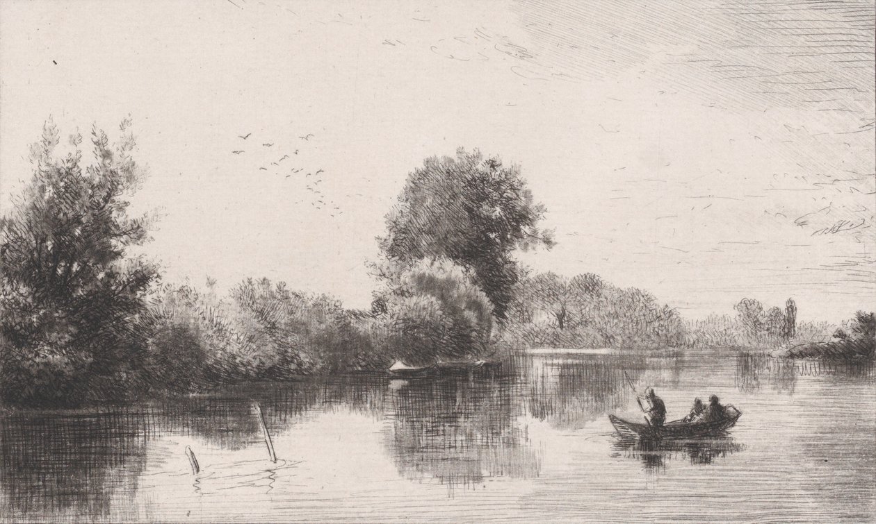 Bords de la Marne by Charles Emile Jacque