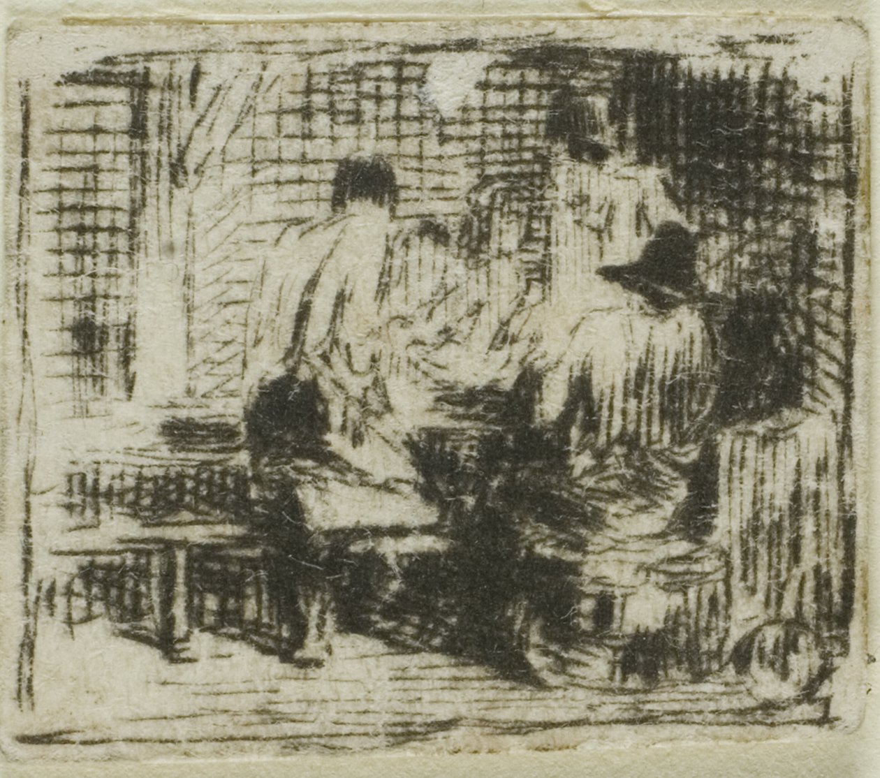 Drinkers by Charles Emile Jacque