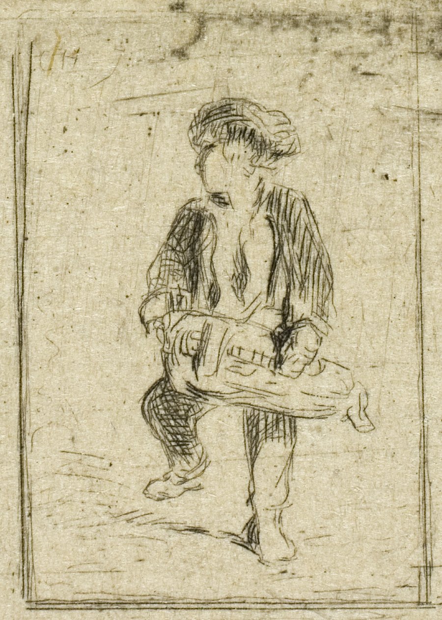 Hurdy-Gurdy Player by Charles Emile Jacque