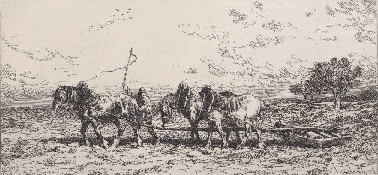 Le Rouleau by Charles Emile Jacque