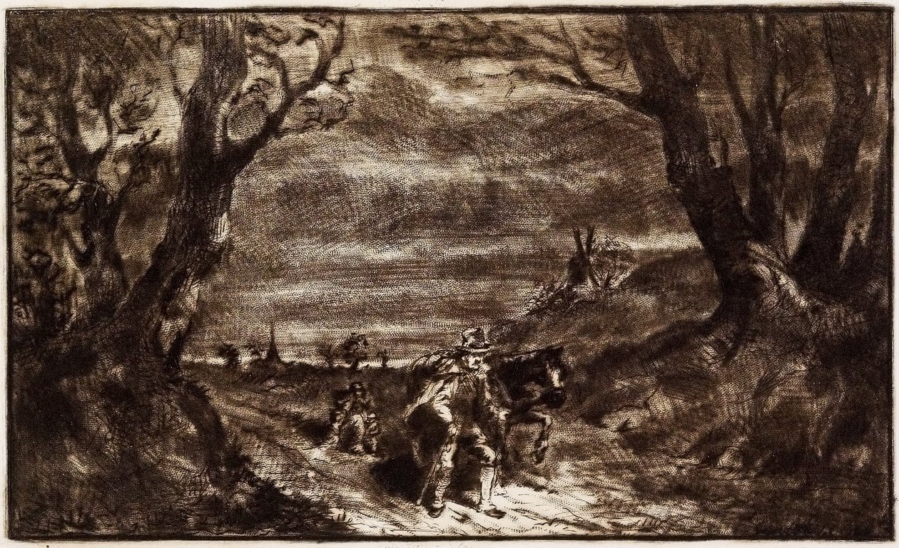 Man Leading Horse, 19th century by Charles Emile Jacque
