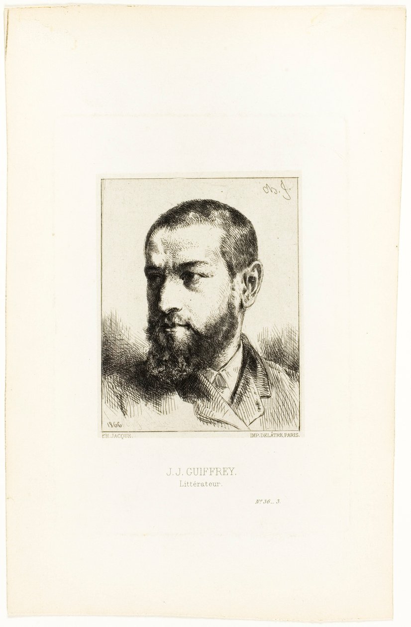 Portrait of J.J. Guiffrey by Charles Emile Jacque