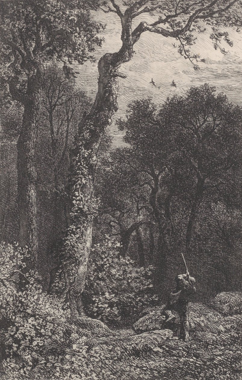 Shooting a Woodcock by Charles Emile Jacque