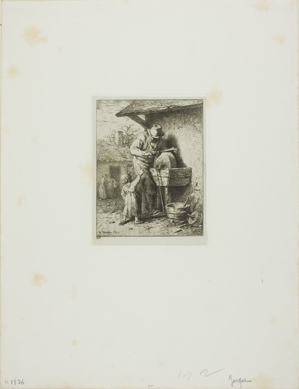 The Knife-Grinder by Charles Emile Jacque