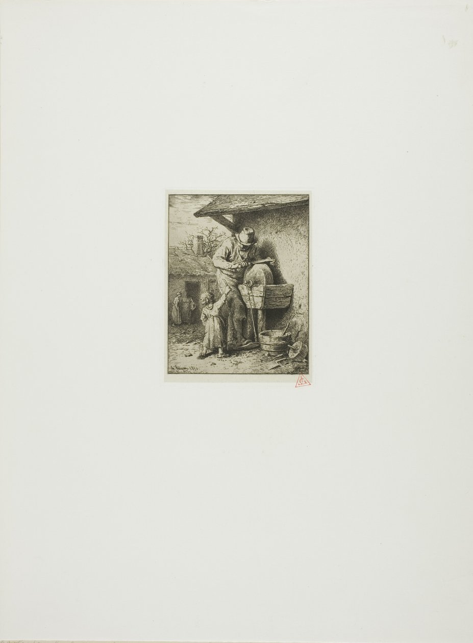 The Knife-Grinder by Charles Emile Jacque