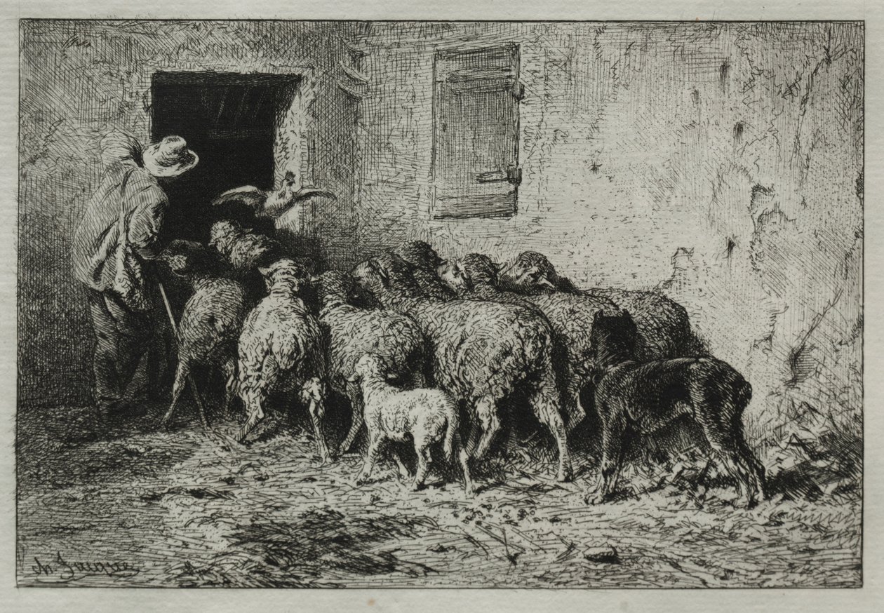 The Return by Charles Emile Jacque