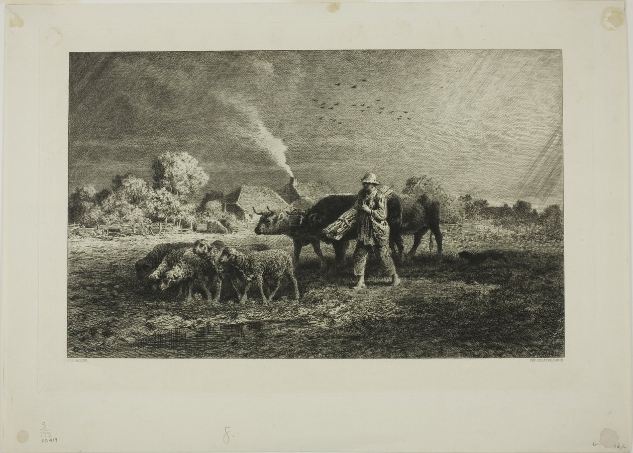 The Storm by Charles Emile Jacque