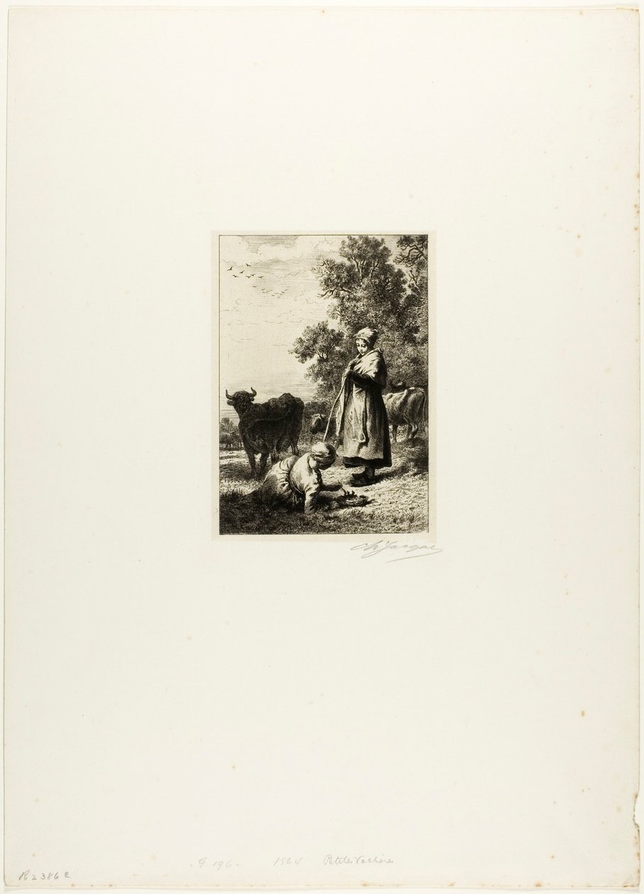 Young Cowherds by Charles Emile Jacque