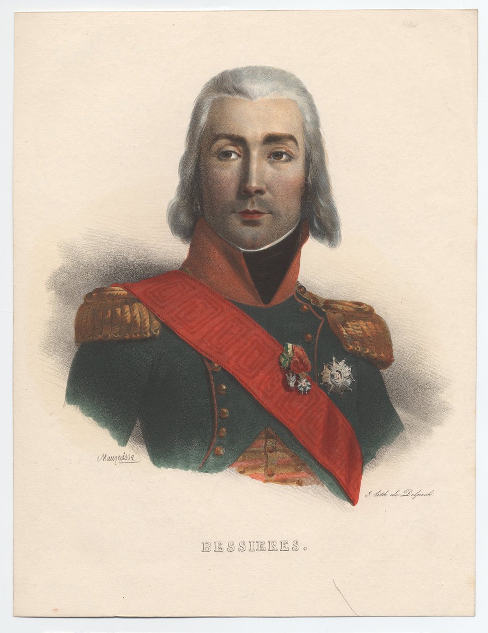 Portrait of Jean-Baptiste Bessières 1768-1813, Marshal of France, 1835 by Charles Emile Mauraisse