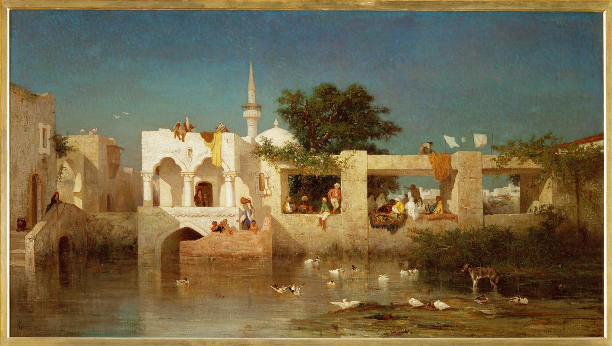 Coffeehouse in Adalia by Charles Emile de Tournemine