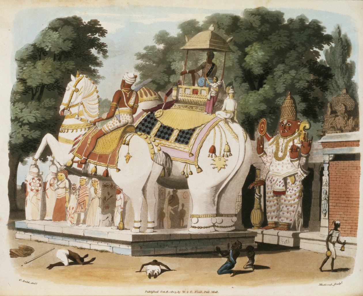 Natives pay homage to their ruler by Charles Emilius Gold
