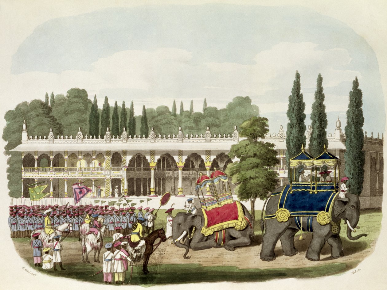 The Palace of Tippoo Sahib engraved by Thomas Hall for 