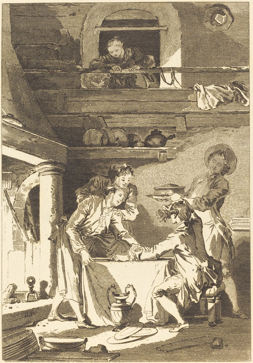 The Eel Pie by Charles Emmanuel Patas after Jean Honoré Fragonard
