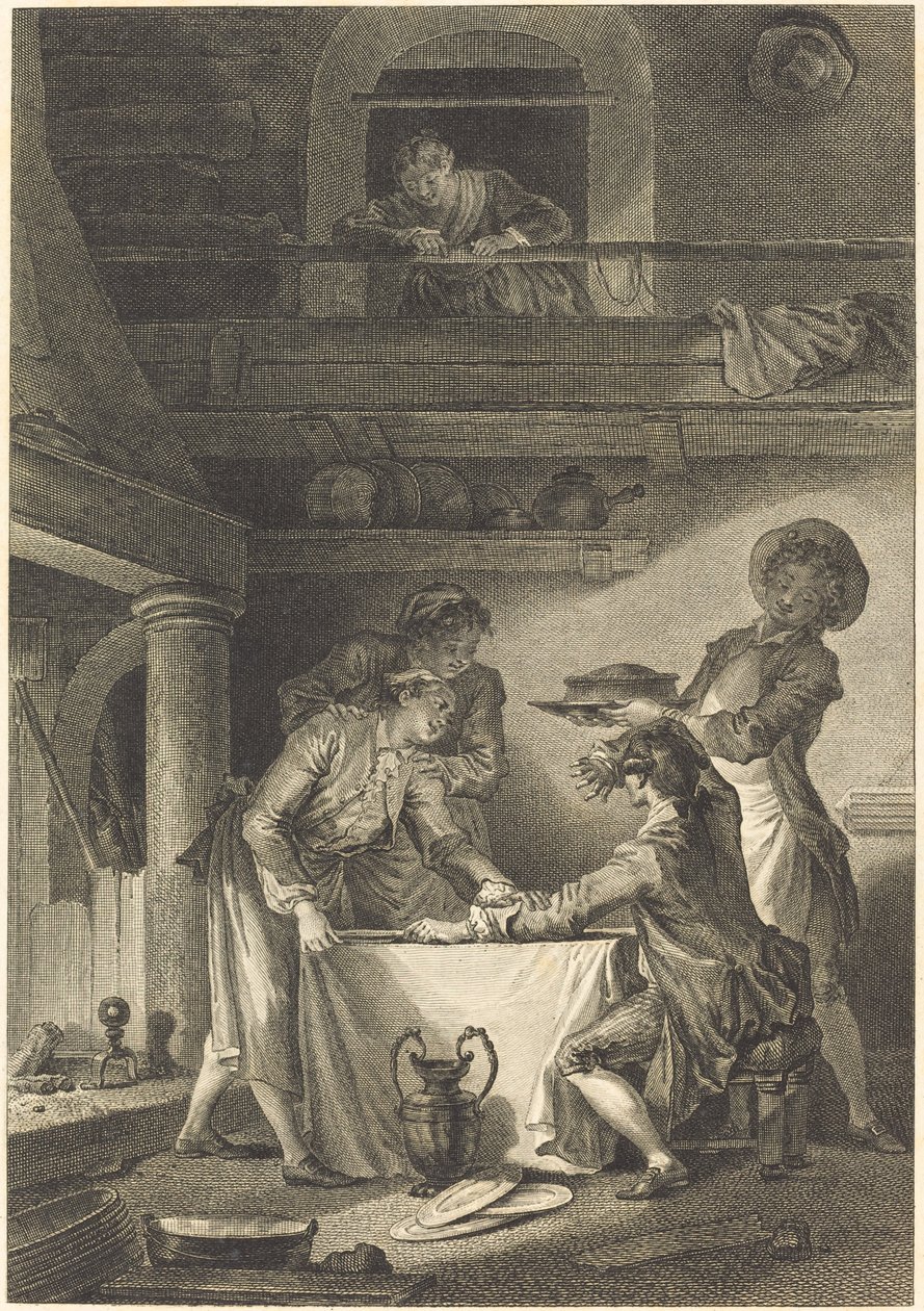 The Eel Pie by Charles Emmanuel Patas after Jean Honoré Fragonard
