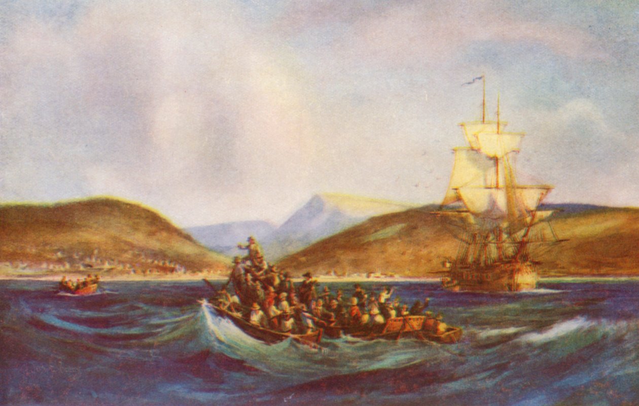 Arrival of the "1820" Settlers at Algoa Bay by Charles Ernest Peers