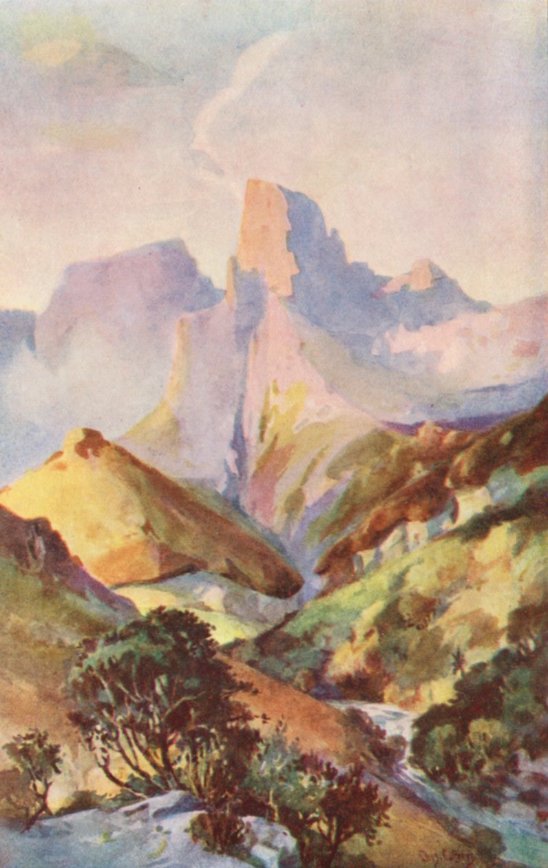 The Sentinel, a Majestic Peak of the Drakensberg by Charles Ernest Peers