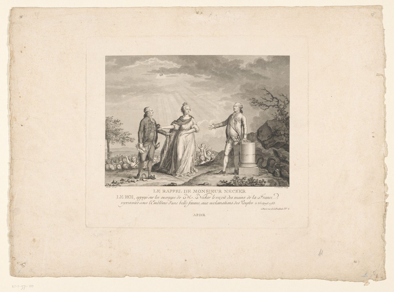 Return of Jacques Necker, 1788 by Charles Etienne Gaucher