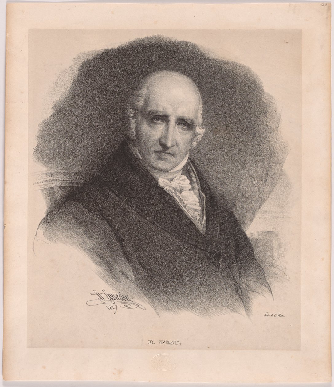 Benjamin West by Charles Etienne Pierre Motte
