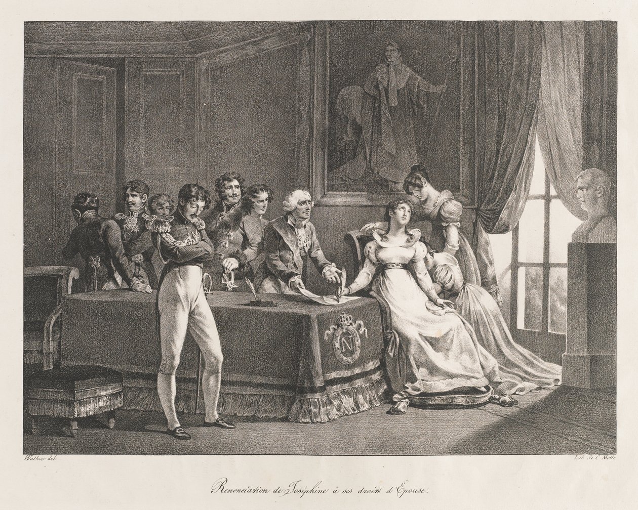 Josephine Renouncing Her Rights, early 19th century by Charles Etienne Pierre Motte