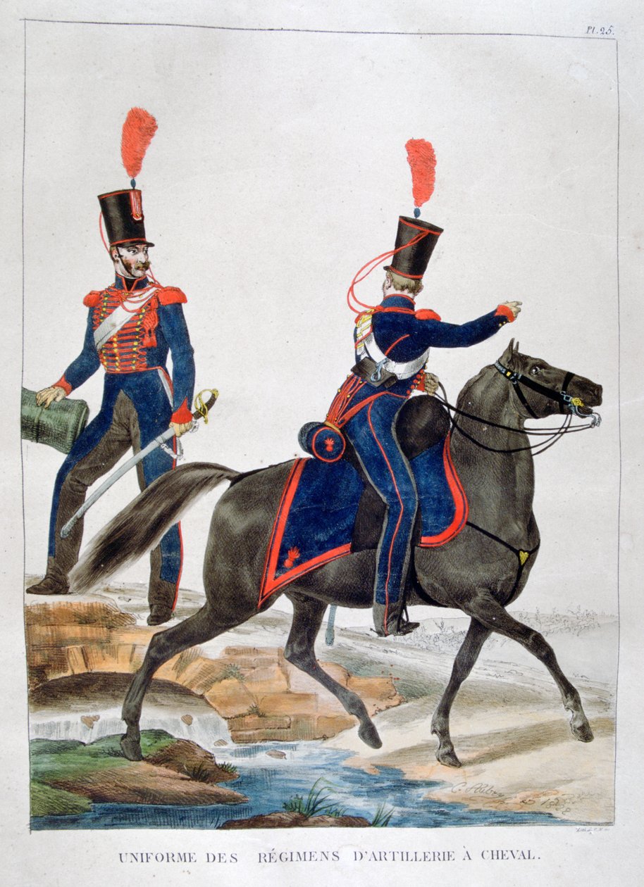 Uniform of a regiment of horse artillery, France by Charles Etienne Pierre Motte