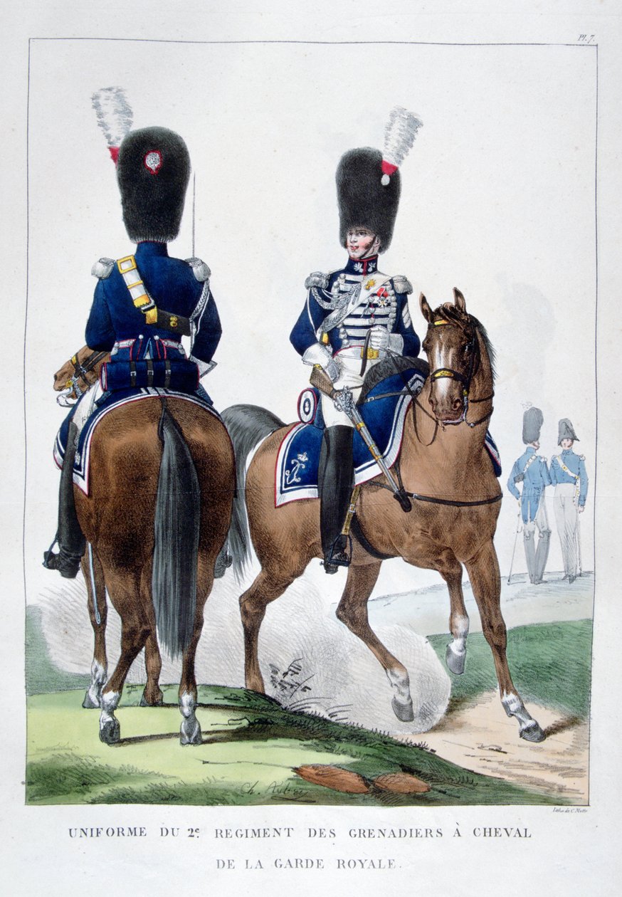 Uniform of the 2nd Regiment of Horse Grenadiers, France by Charles Etienne Pierre Motte