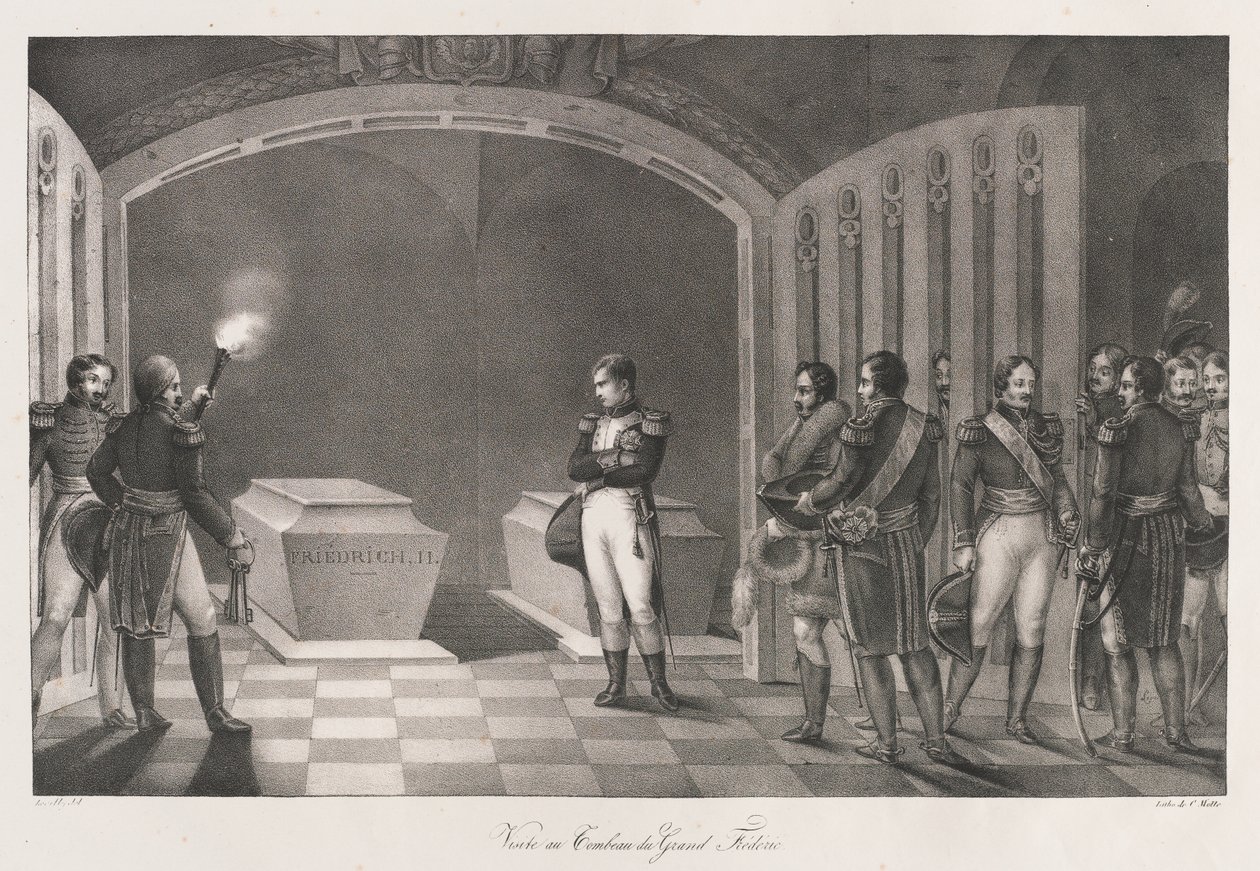Visit to Tomb of Frederick the Great, Early 19th Century by Charles Etienne Pierre Motte