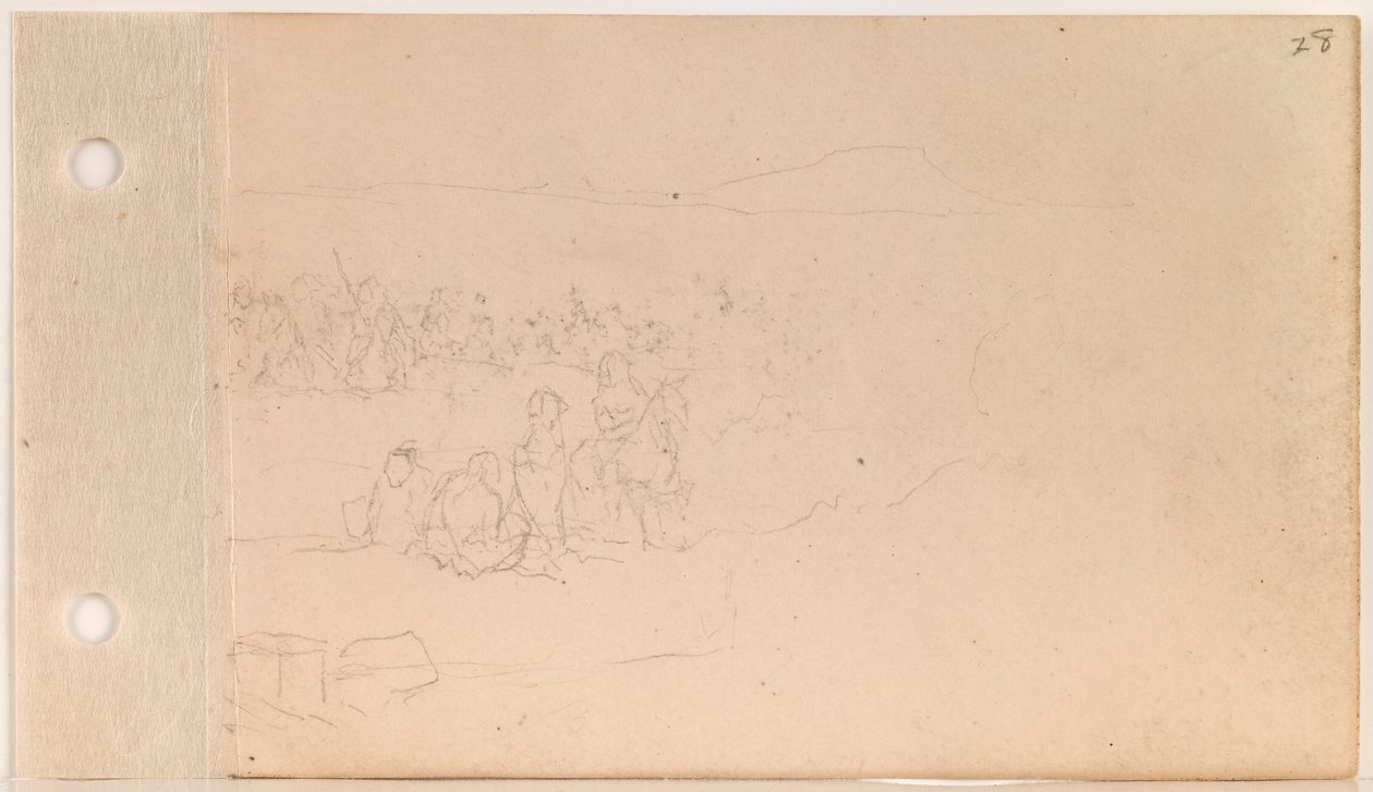 Pahtanka’s (Big Head’s Band) Gathering on Shore by Charles Ferdinand Wimar