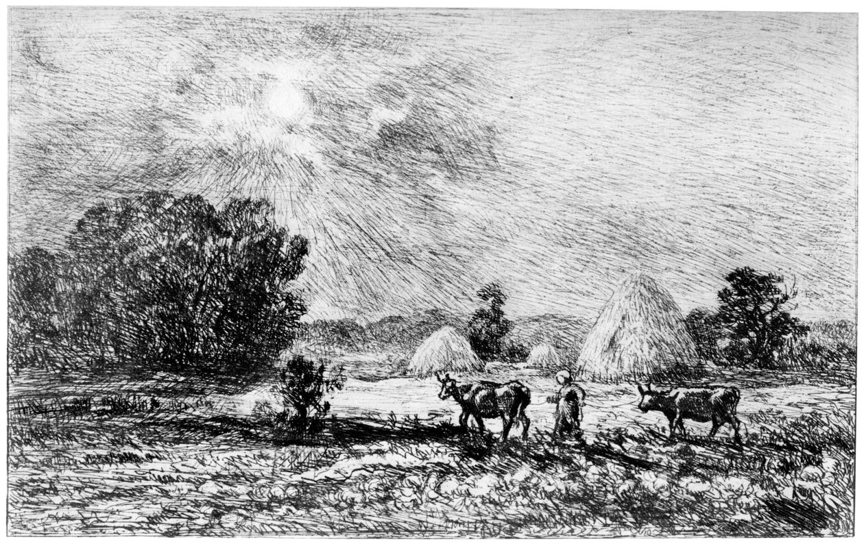 Clair de Lune at Valmondois by Charles Francois Daubigny