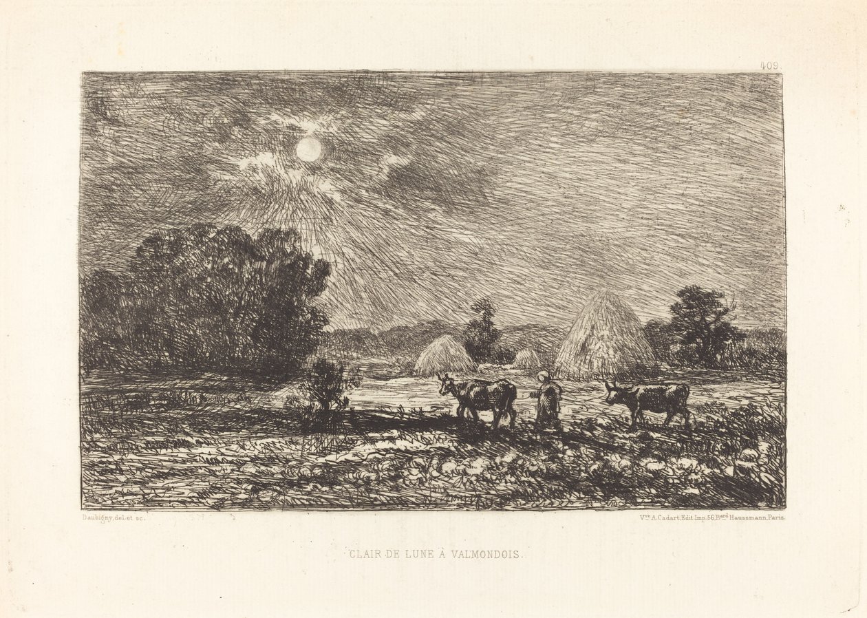Moonlight at Valmondois by Charles Francois Daubigny