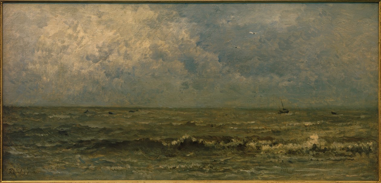 The Sea, Gray Weather by Charles Francois Daubigny