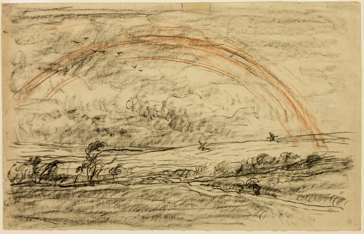 Landscape with a Rainbow by Charles Francois Daubigny