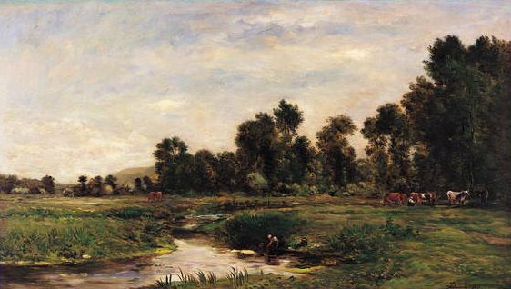The Arques Valley, Seine-Maritime by Charles Francois Daubigny