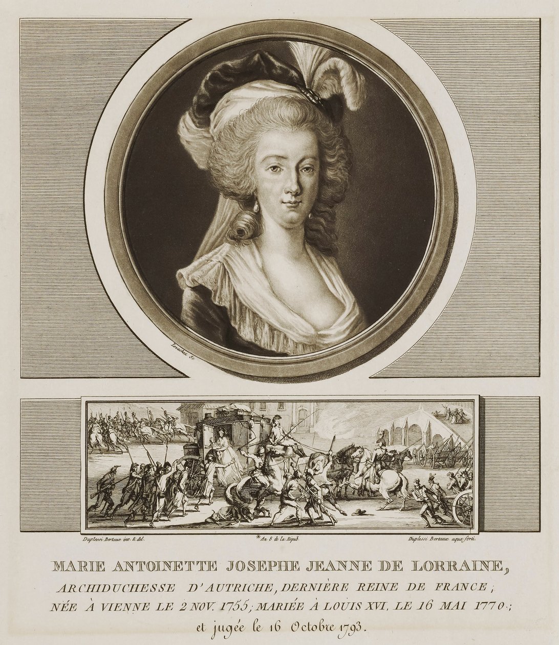 Marie Antoinette Josephe Jean de Lorraine by Charles Francois Gabriel Levachez