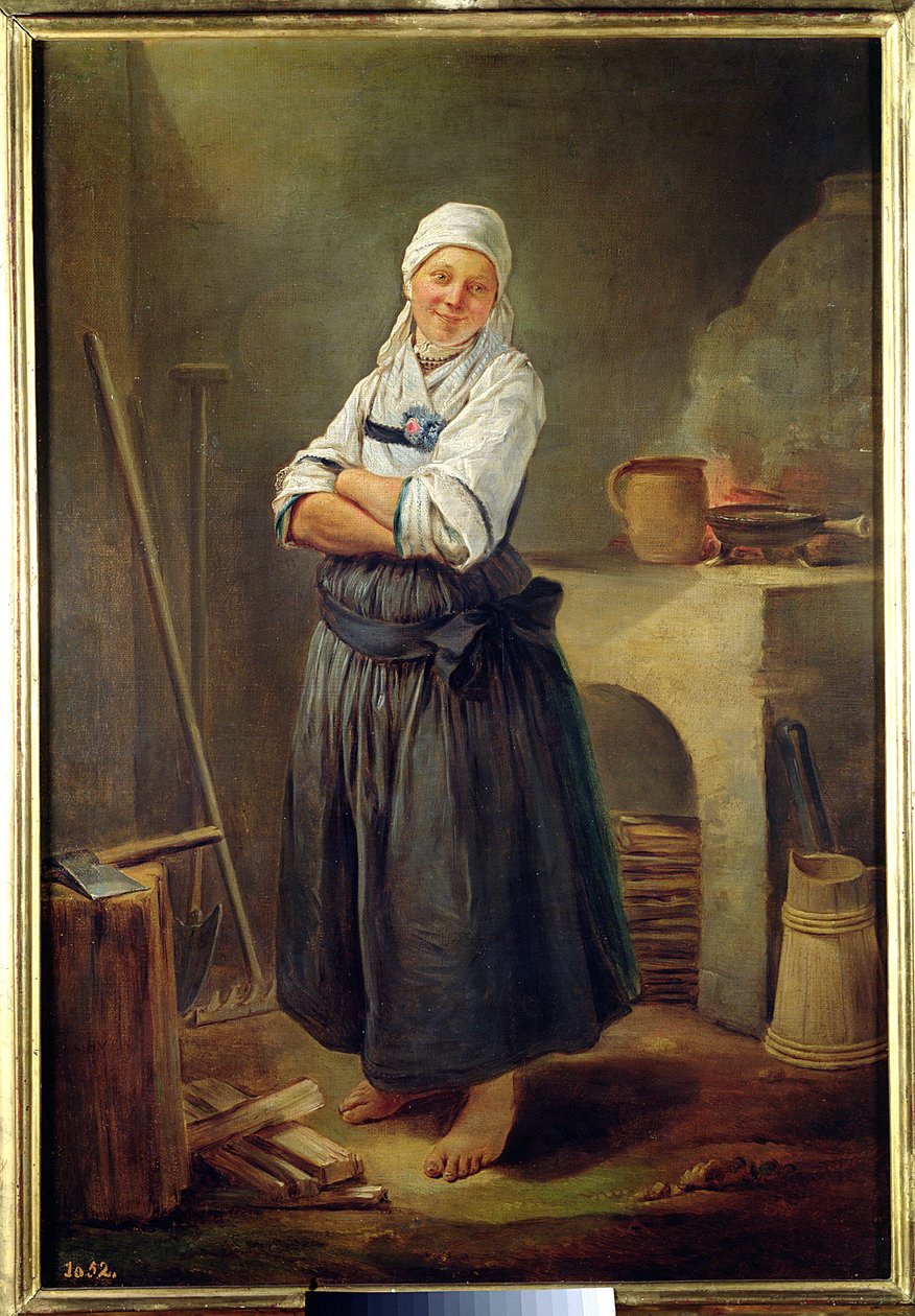 A Saxon Villager in her Kitchen by Charles Francois Hutin