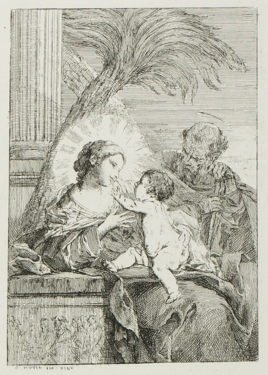 Rest of the Holy Family in Egypt by Charles Francois Hutin