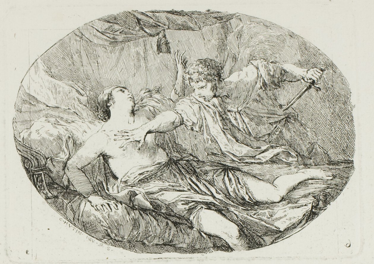 Tarquin and Lucretia by Charles Francois Hutin