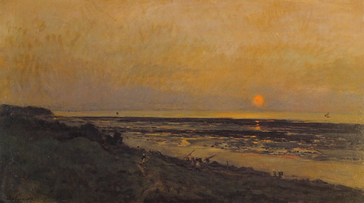 Sunset at Villerville 1874 by Charles Francois Daubigny