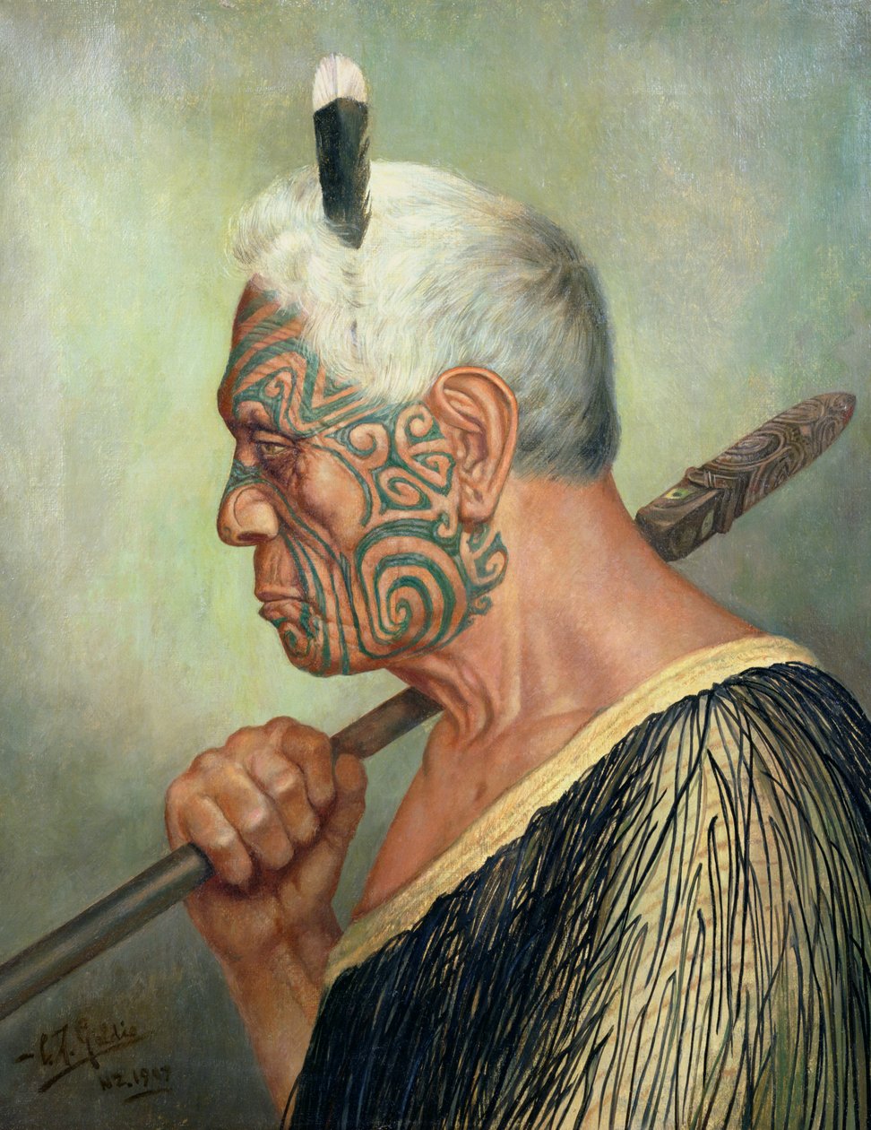 A Maori Warrior by Charles Frederick Goldie