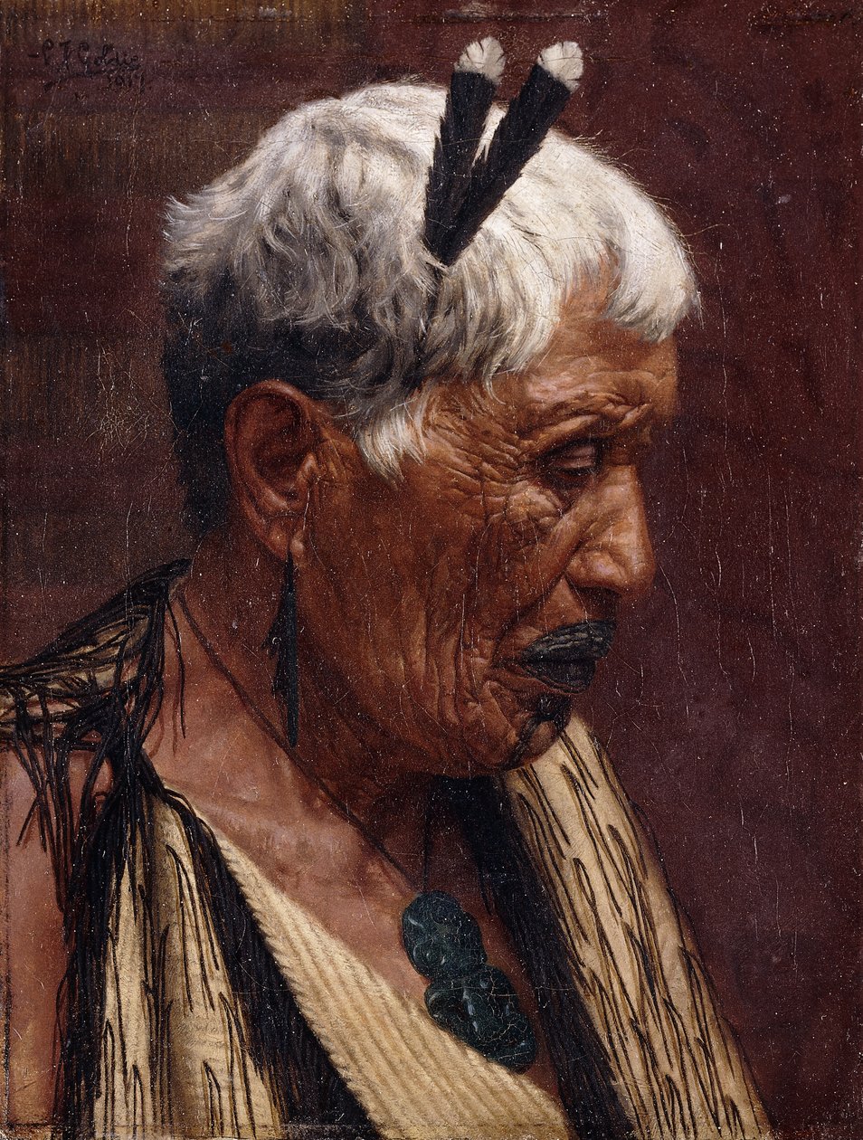 Looking Backward - Wiripine Ninia, a Ngatiawa Chieftainess by Charles Frederick Goldie