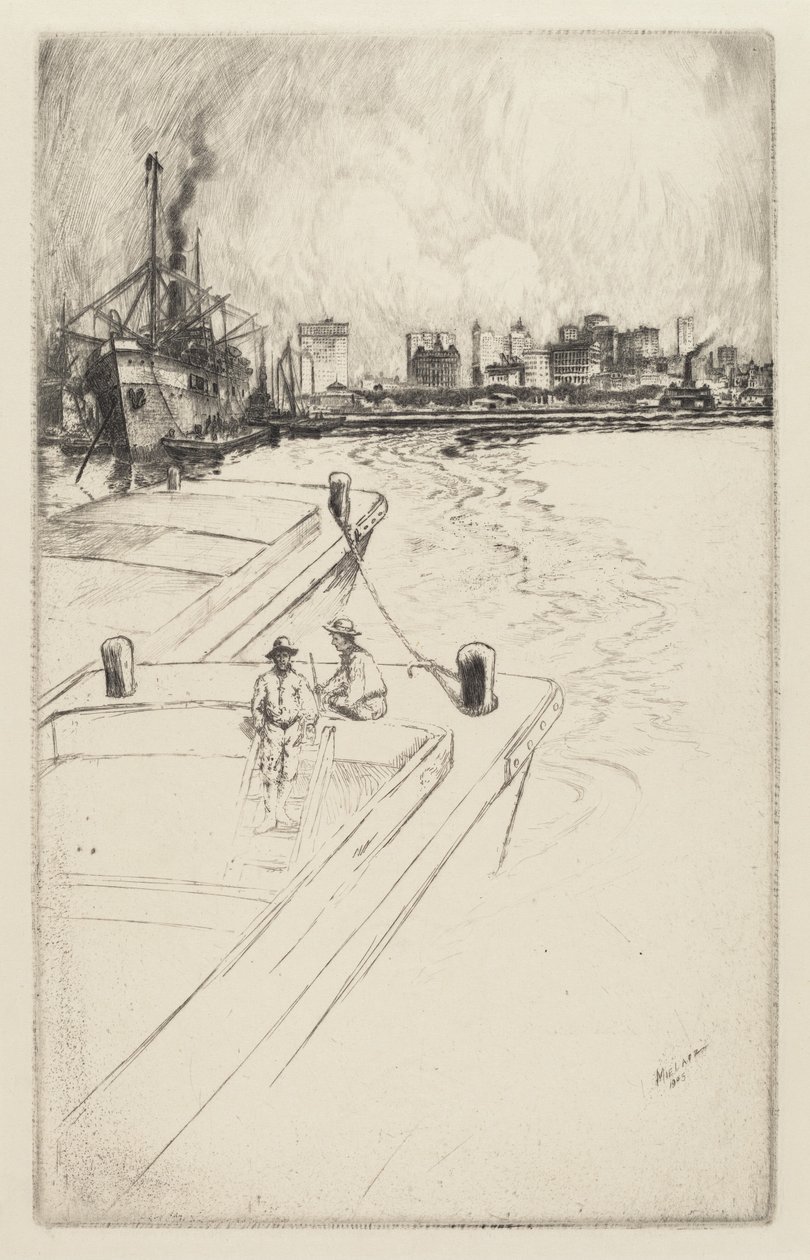 New York from the Harbor by Charles Frederick William Mielatz